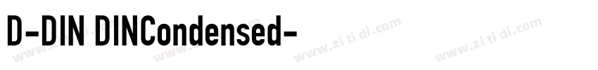 D-DIN DINCondensed字体转换